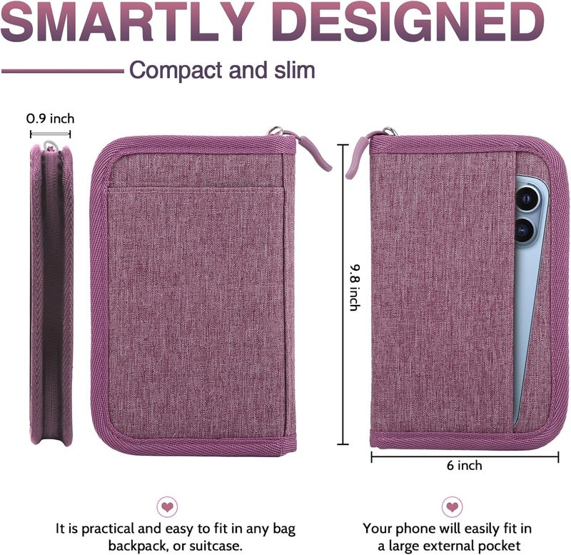 TOPBAG Passport Holder for Travel, Women Rfid Blocking Passport Wallet, Travel Essentials Premium Wallets, Waterproof Passport Holders Bag for Men Traveling, Travel Document Organizer Credit Cards Case - Image 2